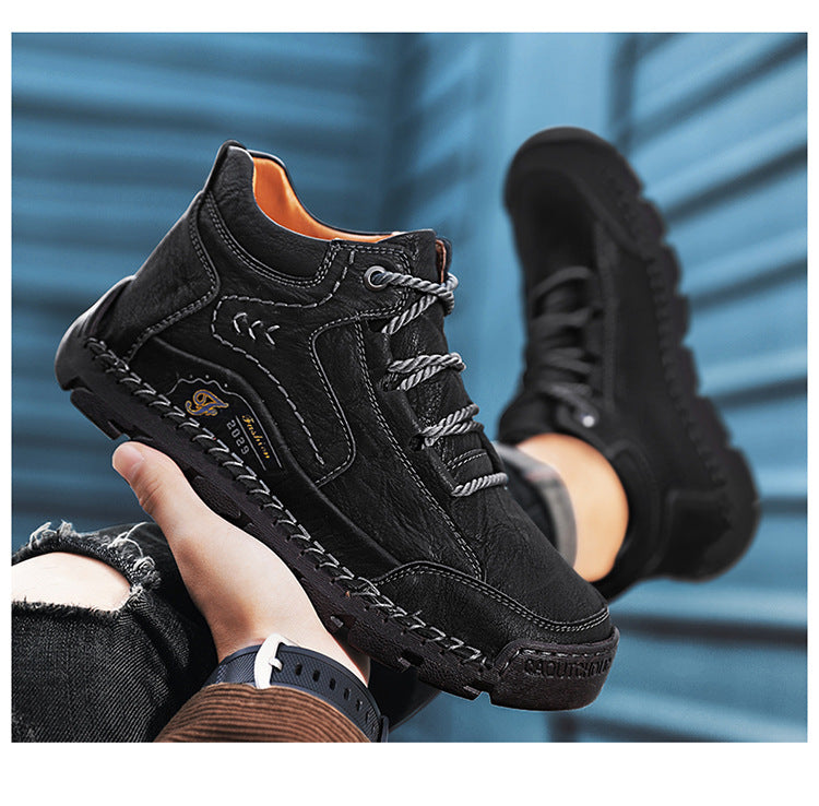 Herren High-Top Winterboots aus Leder