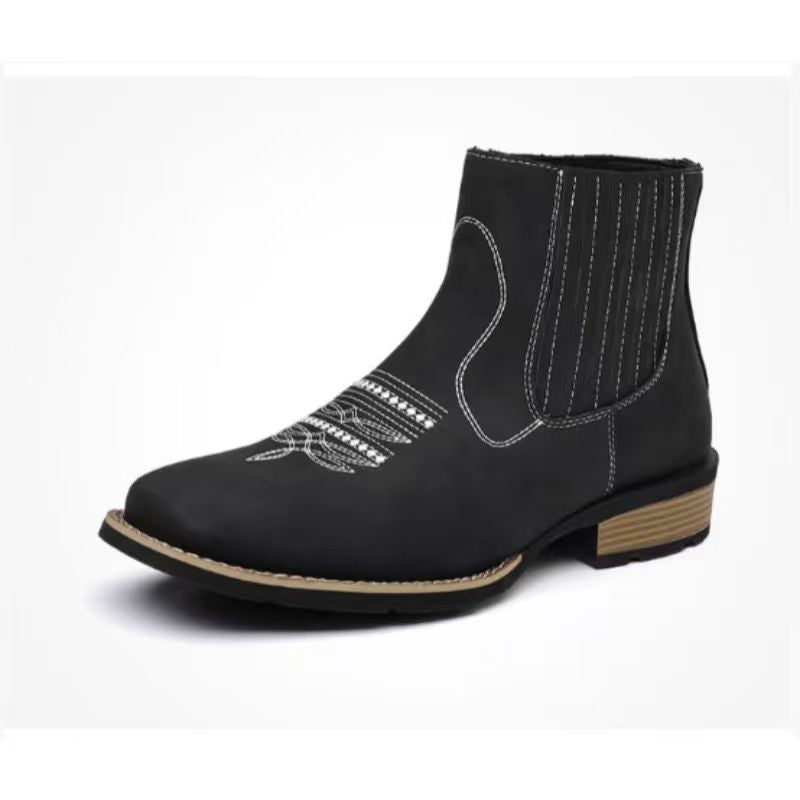 Bestickte knöchelhohe Martin Boots für Herren