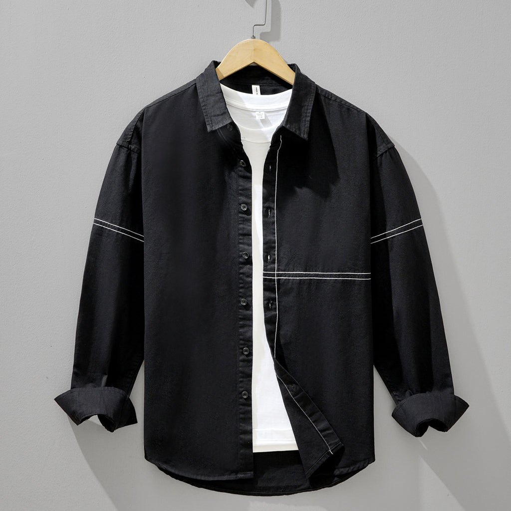 Schlank geschnittenes Langarm-Shirt aus Baumwolle | LuxeStyle