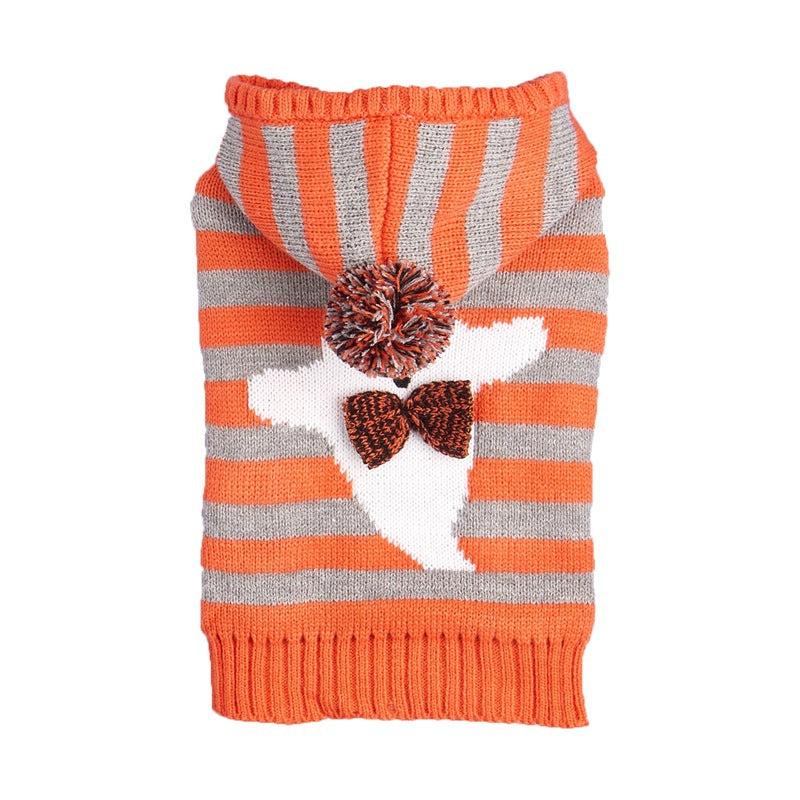Haustierpullover mit Kapuze und Streifen – Bild 5 | LuxeStyle