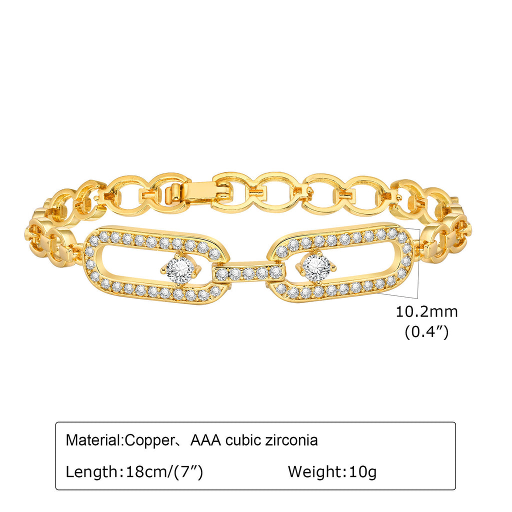 Zirkon Armband mit Blumen- und Herz-Designs