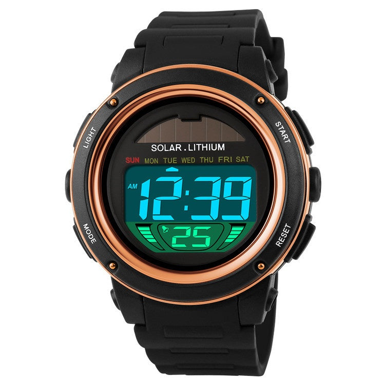 Solar Smartwatch 5-Grad-Wasserdicht, blau – Bild 3 | LuxeStyle