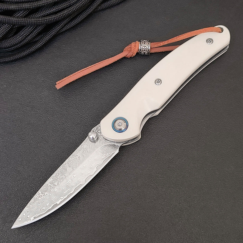 Damaststahl Outdoor Taschenmesser