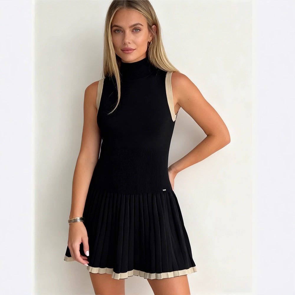 Kontrastierter Slim-Fit Minirock mit hoher Taille | LuxeStyle