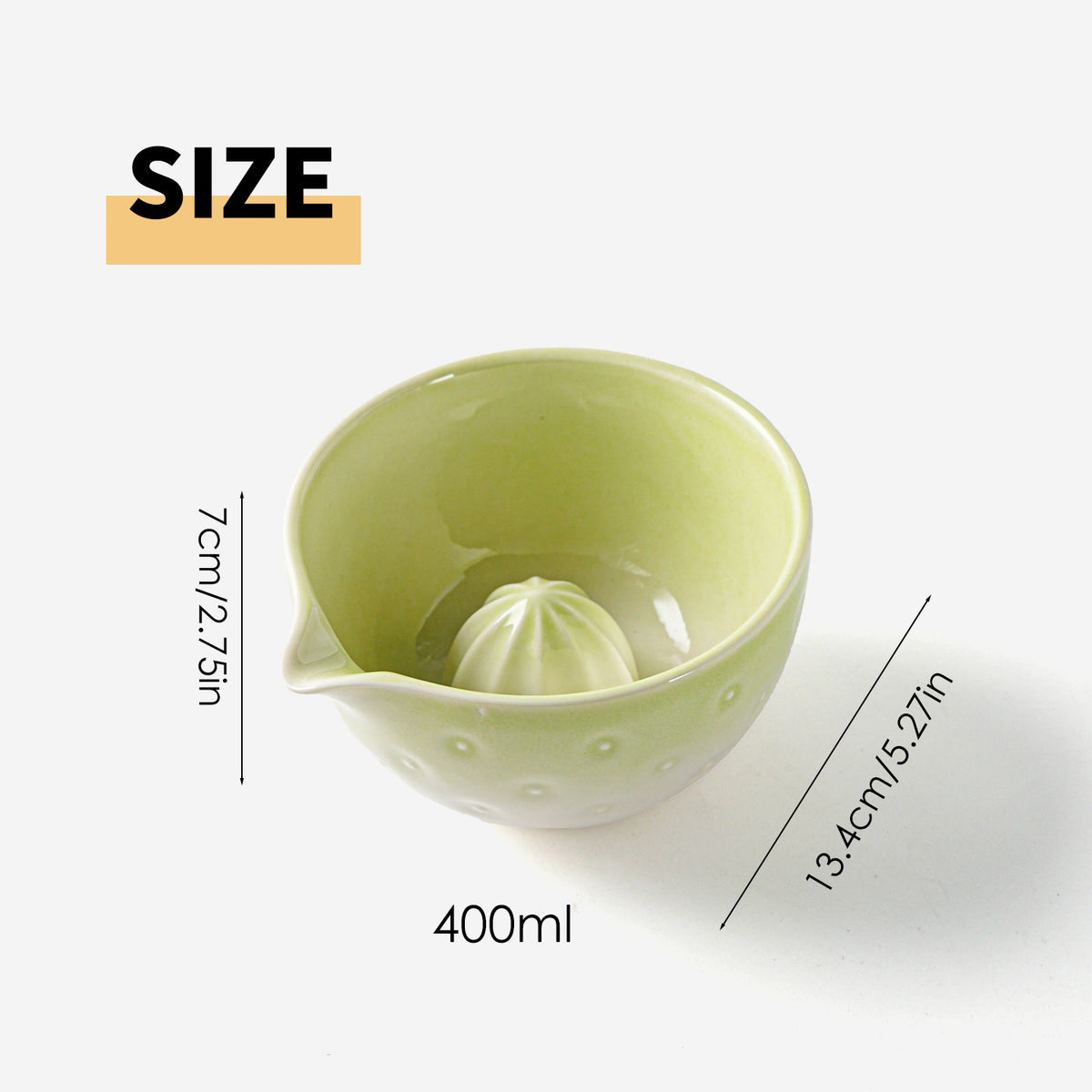 Keramik Matcha Schale mit Zitronenpresse | LuxeStyle