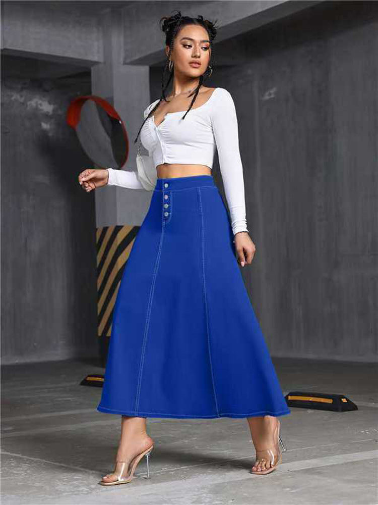 Damen Jeansrock mit Knopfleiste – Ansicht 3