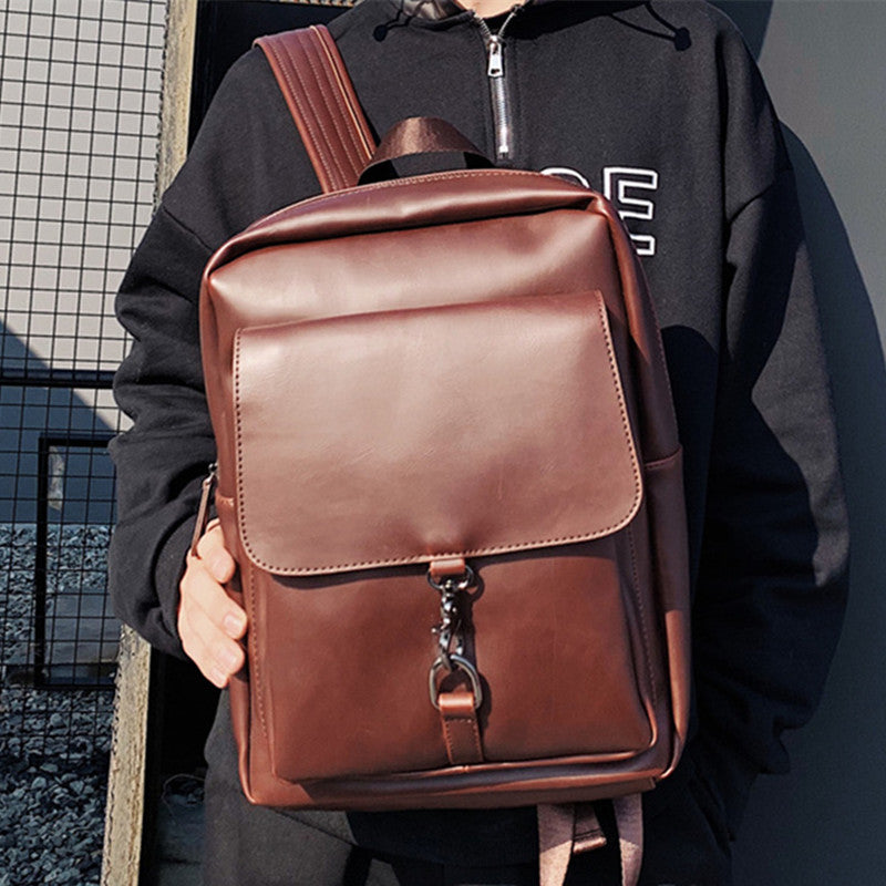 Retro-PU-Leder-Rucksack für Männer – Bild 5 | LuxeStyle