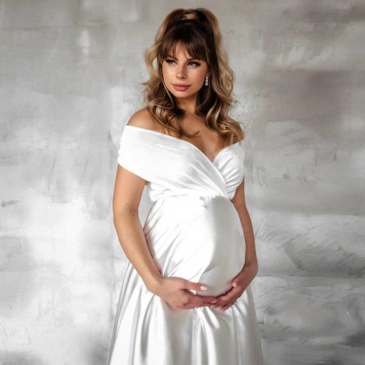 Schulterpartie mit hoher Taille – Abendkleid – Bild 8 | LuxeStyle