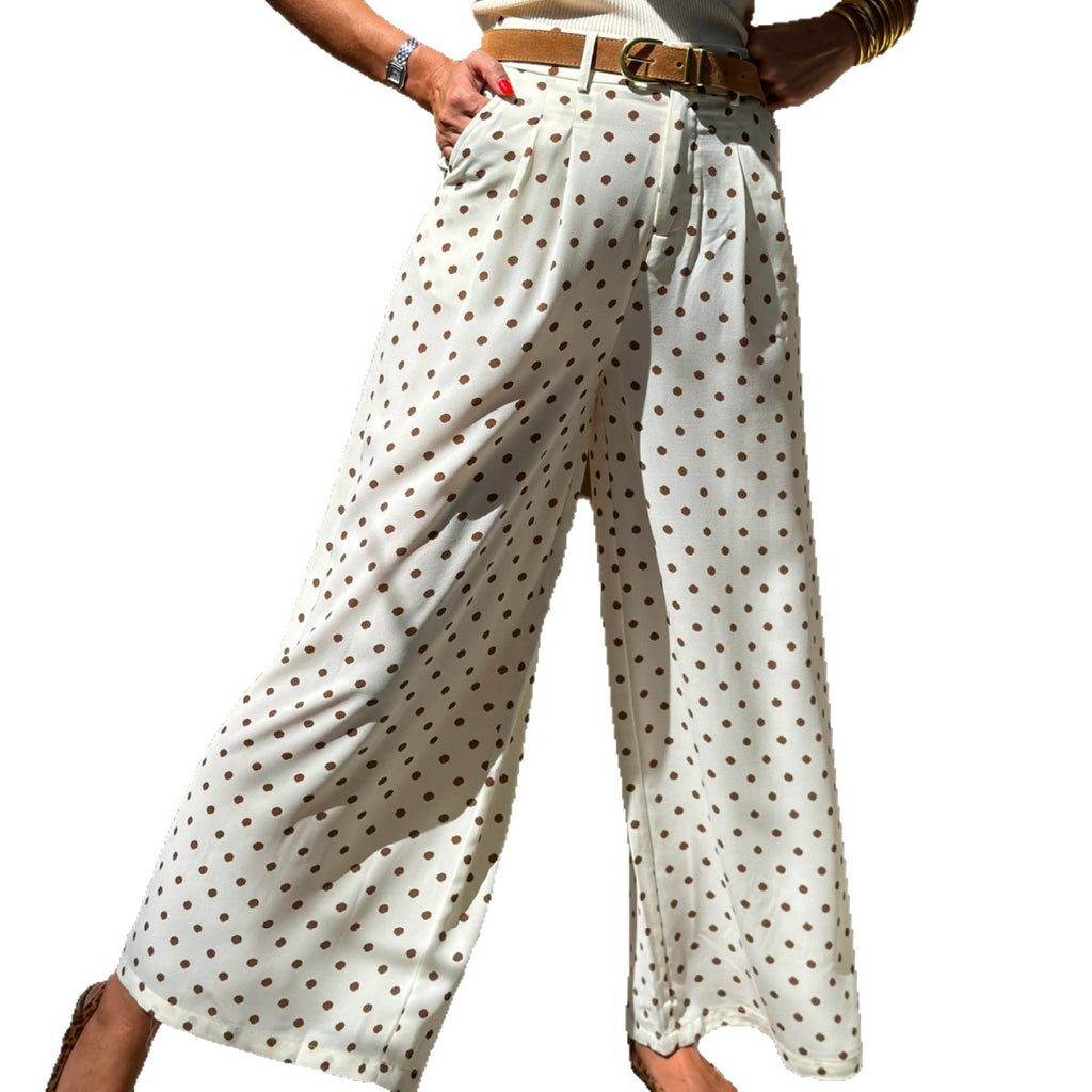 Weite Freizeithose mit Polka Dots