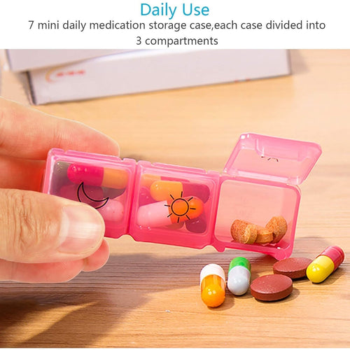 7-Tage Pillendose mit 3 Fächern pro Tag