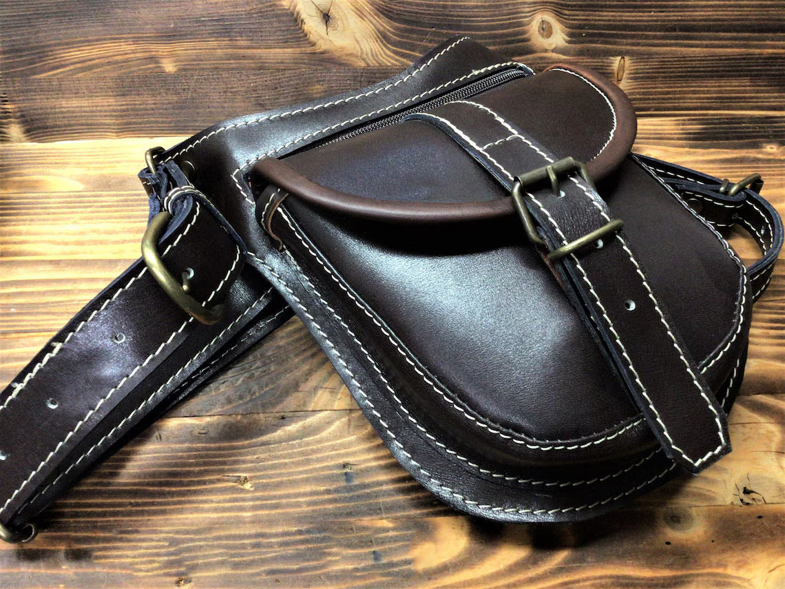 Leder-Taille-Bag