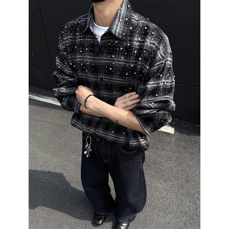 Herren Hemd mit Stickerei und Karomuster | LuxeStyle