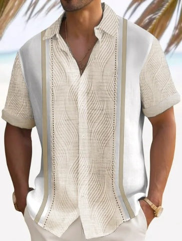Gestreiftes Kurzarmhemd für Freizeit – Bild 11 | LuxeStyle