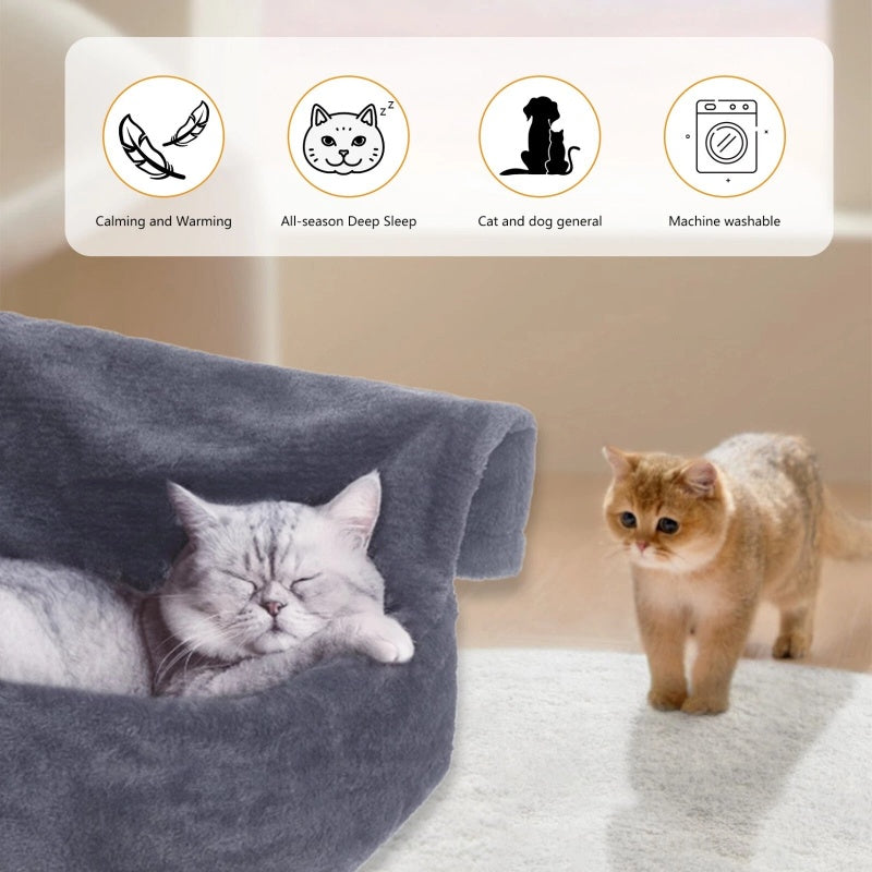 Katzen-Heizungsliege mit Kunstfell