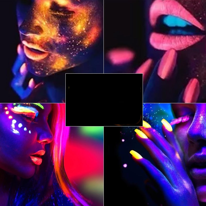 12 Neon-Nagelpuder im Barbie-Stil Set