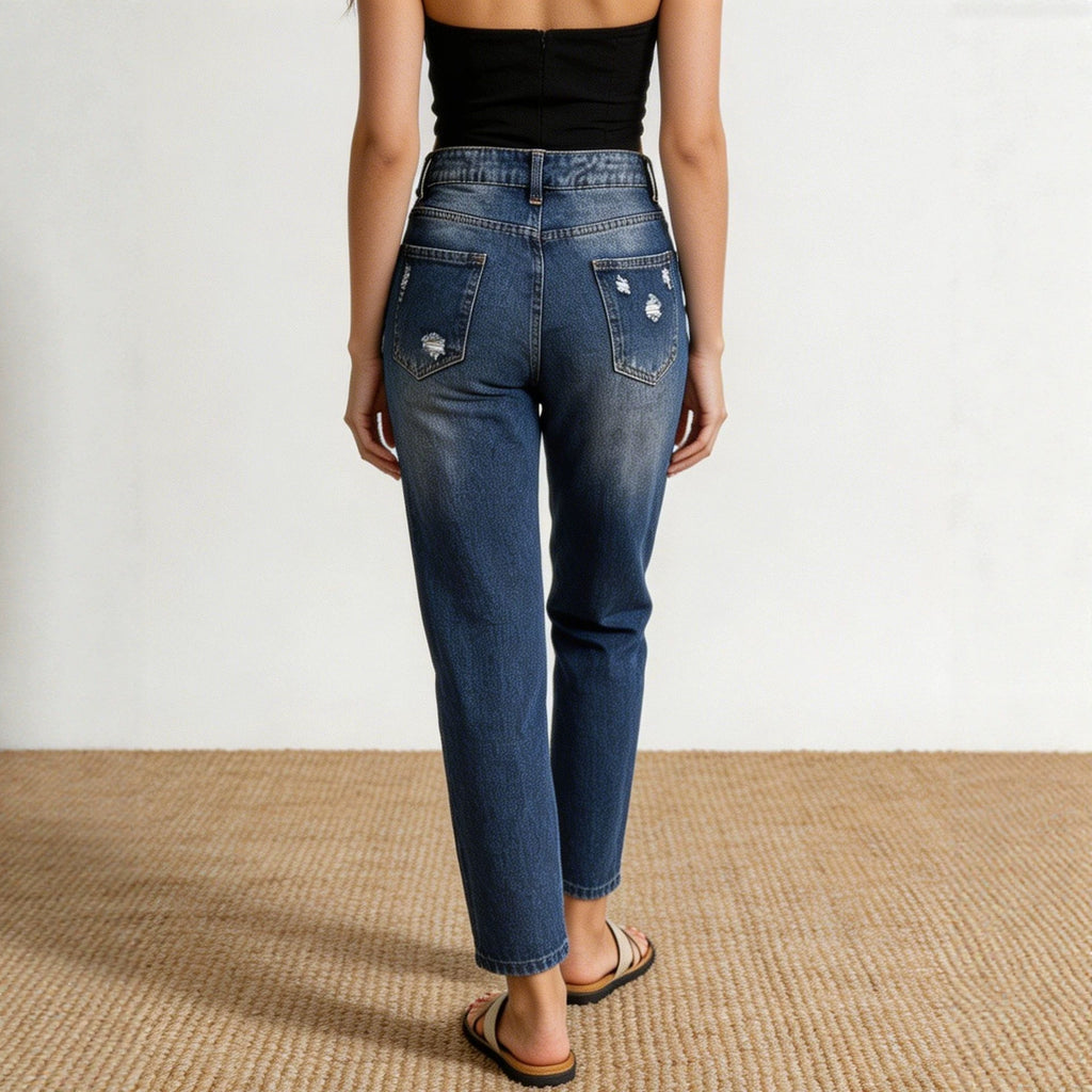 Damen Jeans mit Dopamin-Print