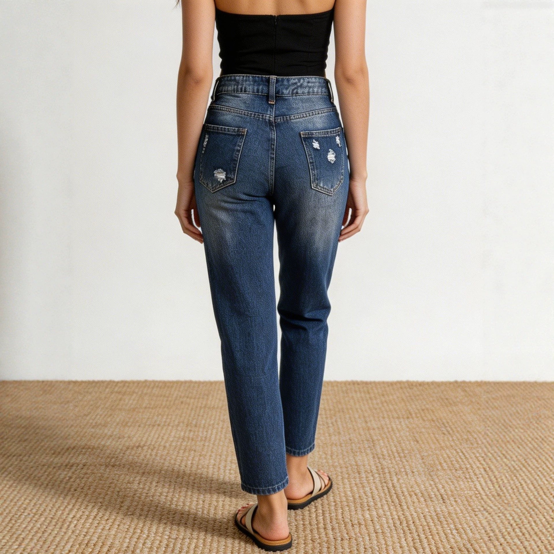 Damen Jeans mit Dopamin-Print