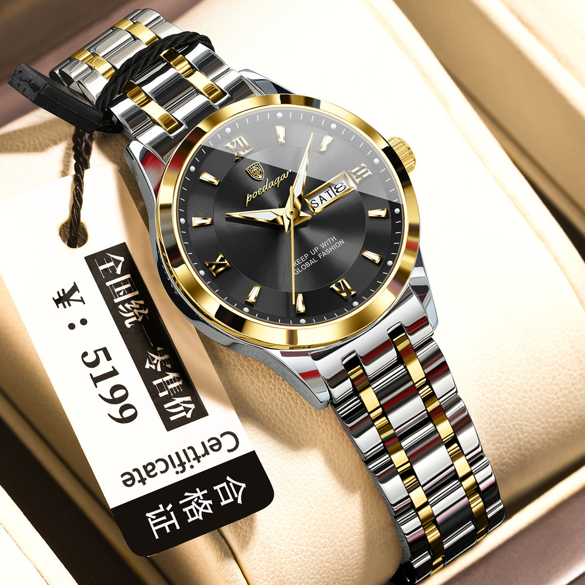 Wasserdichte Herren-Uhr mit Lichterzeugung – Bild 3 | LuxeStyle