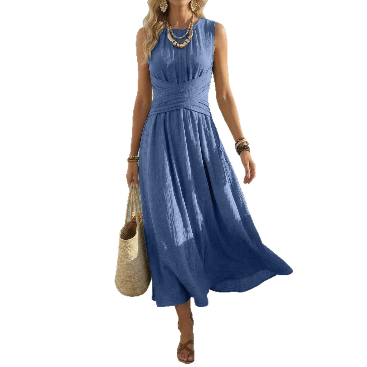 Ärmelloses Maxi-Sommerkleid im A-Linien-Schnitt – Bild 5 | LuxeStyle