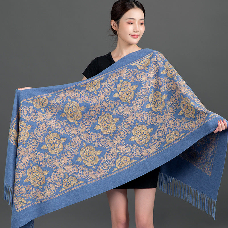 Schal mit Kronen-Stickerei – Bild 9 | LuxeStyle