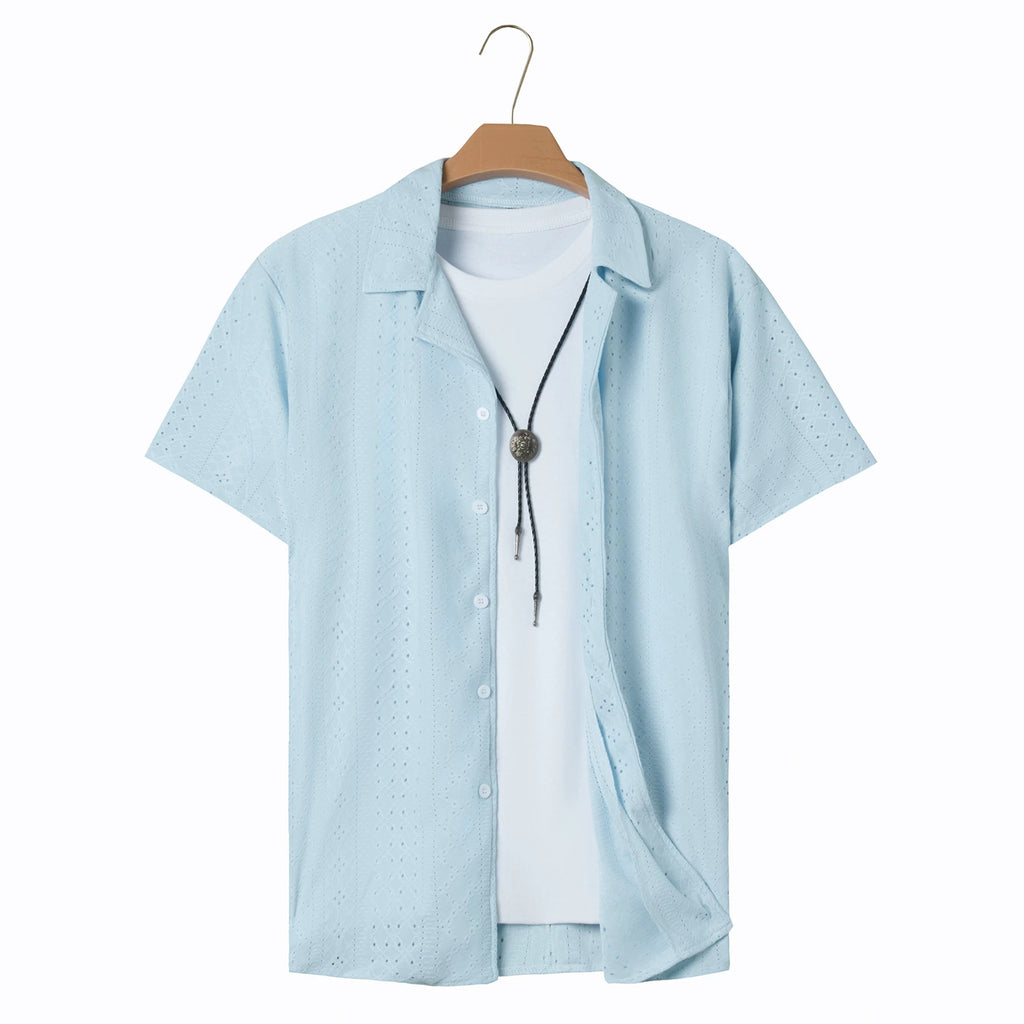 Herren Hemd Einfarbig Slim Fit – Ansicht 7