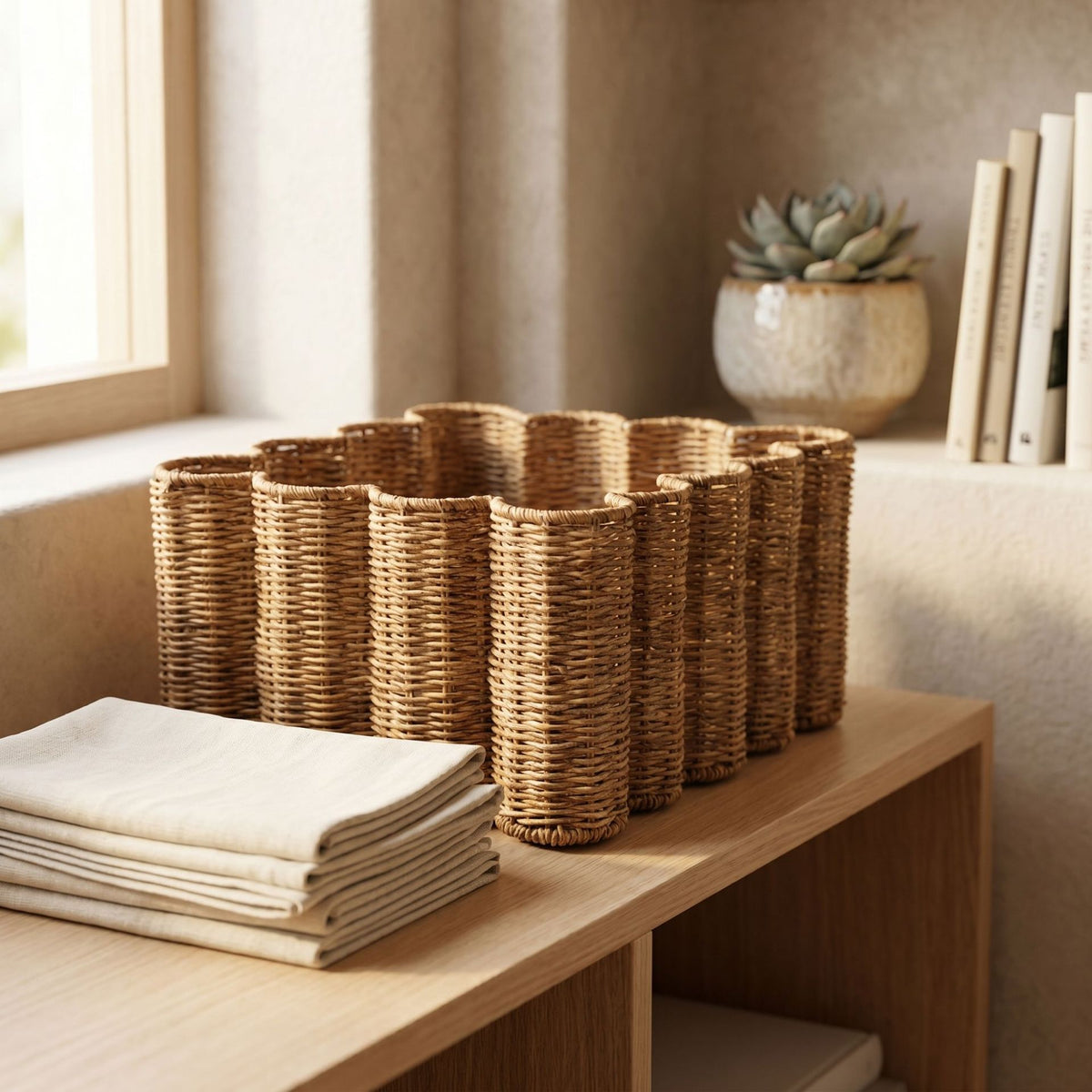 Rattan Aufbewahrungskorb für Bad und Wohnzimmer – Bild 2 | LuxeStyle