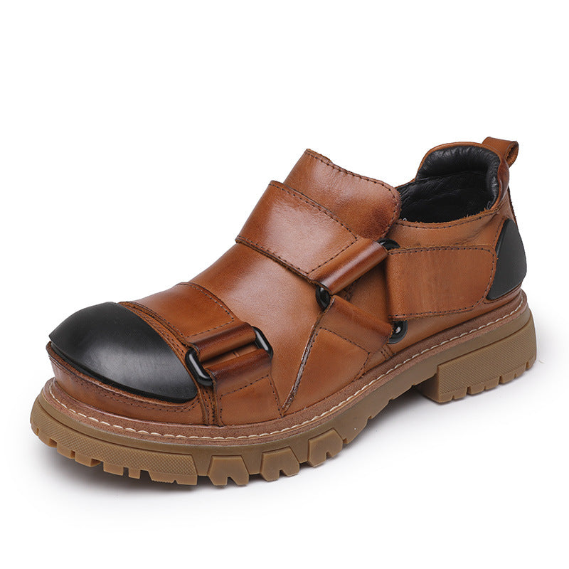 Vintage-Arbeitsstiefel aus Vollnarbenleder