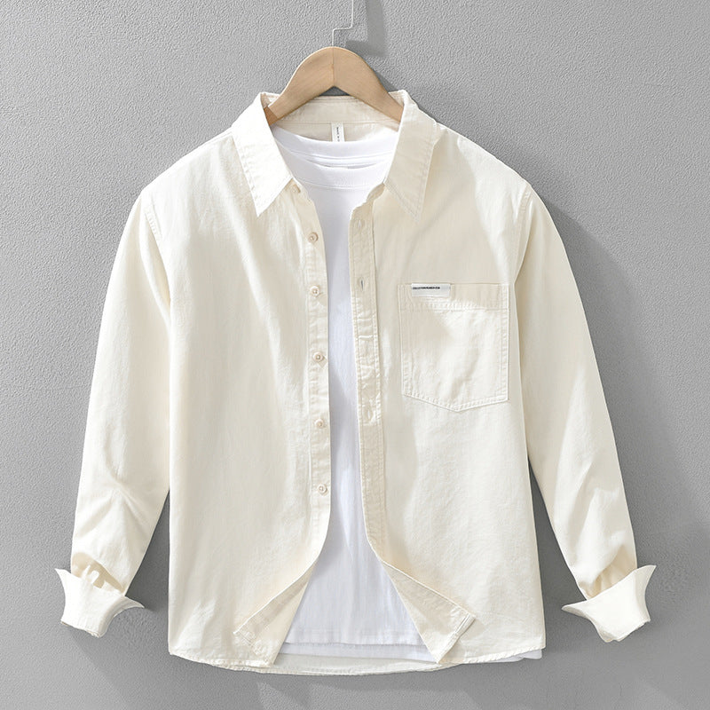 Herren Freizeit-Shirt, langärmlig, Baumwolle