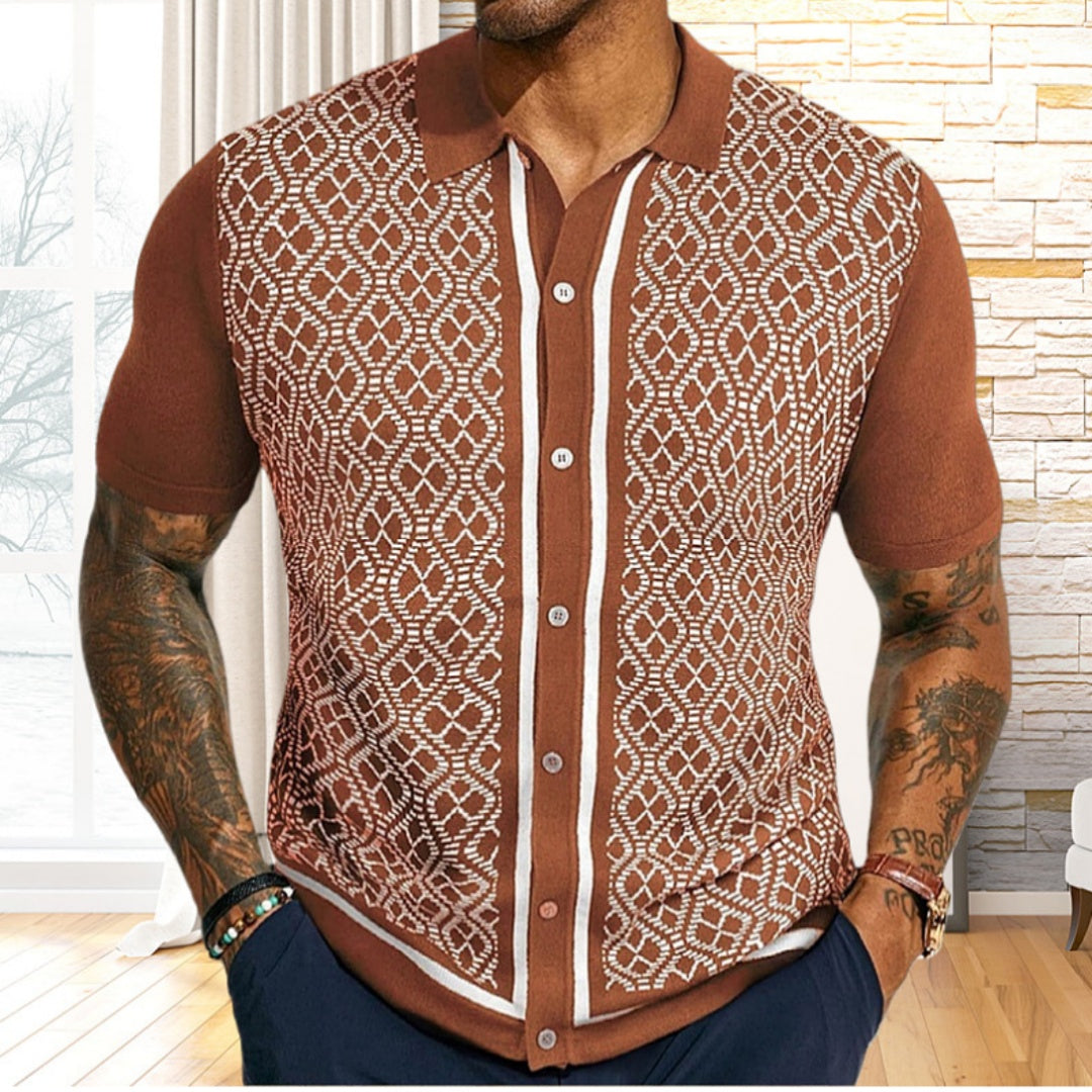 Casual Jacquard Pullover in Tarnfarben – Bild 5 | LuxeStyle