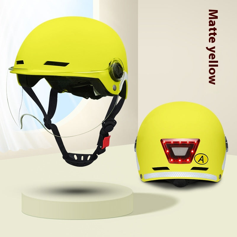 Velohelm mit Warnlicht und Bluetooth-Audio