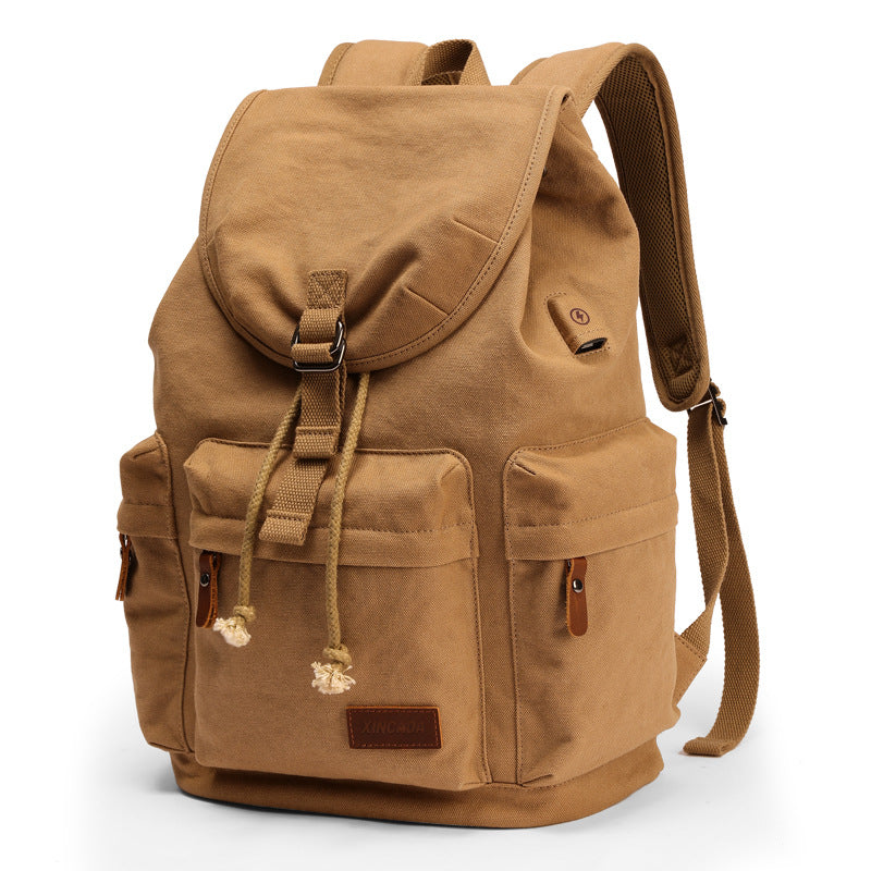 Rucksack Retro-Canvas für Studenten – Bild 2 | LuxeStyle