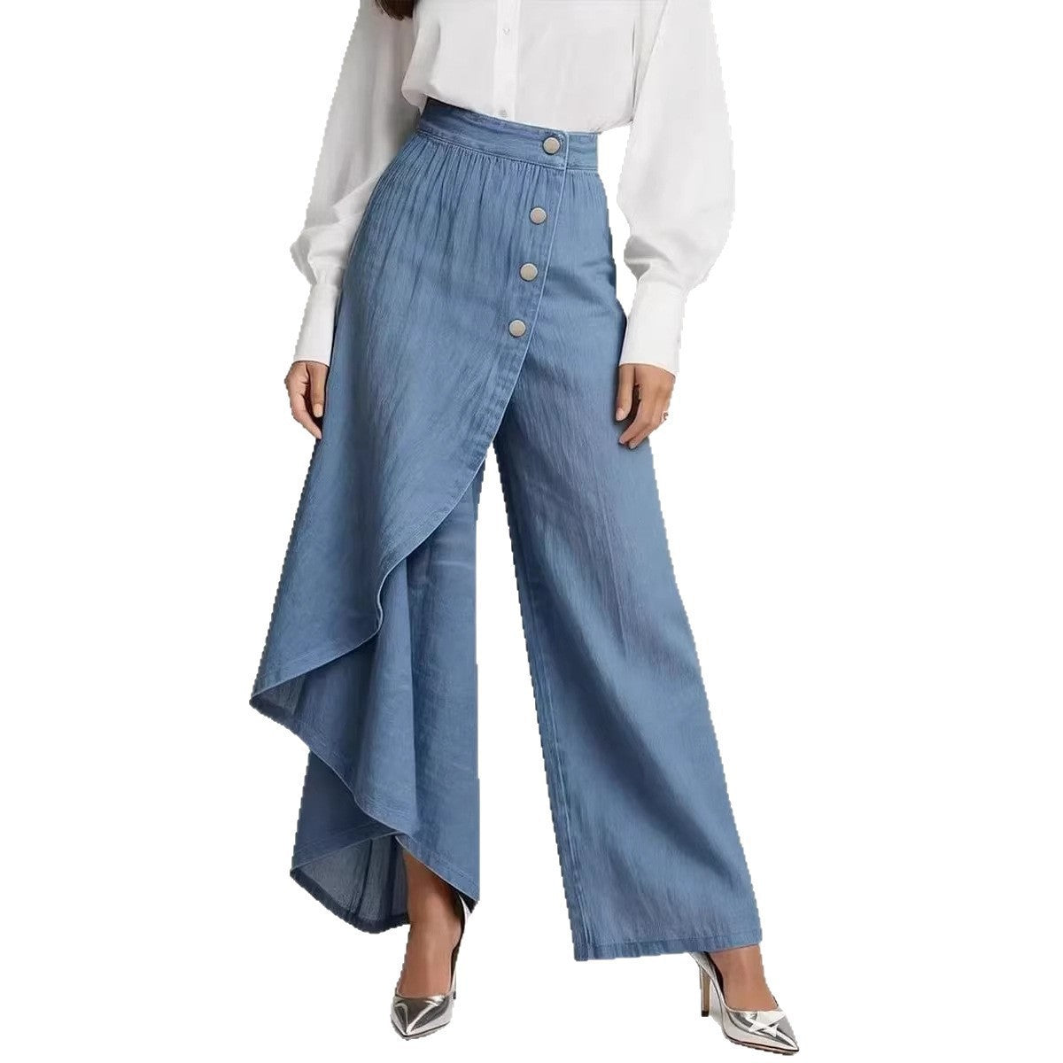 Einfarbige Denim Jeans