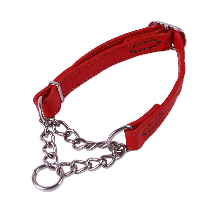 Semi-kontrolliertes P-Kettenhalsband aus Rindsleder – Bild 7 | LuxeStyle