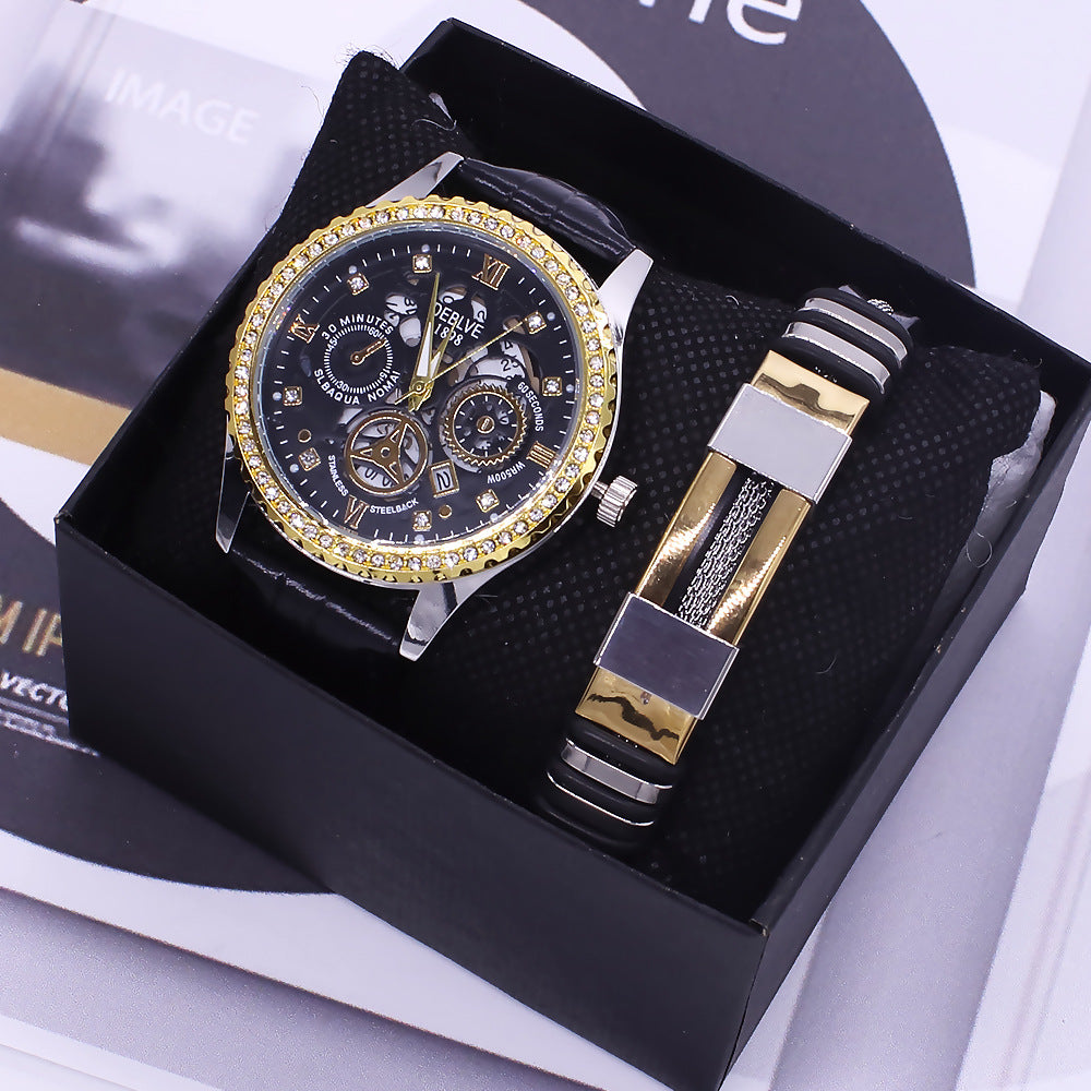 Herren Quarzuhr mit Armband-Set – Bild 4 | LuxeStyle