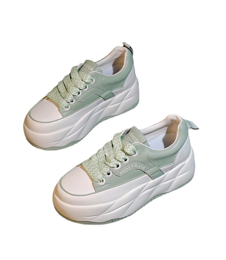 Damen Plateau-Sneaker aus Mikrofaser
