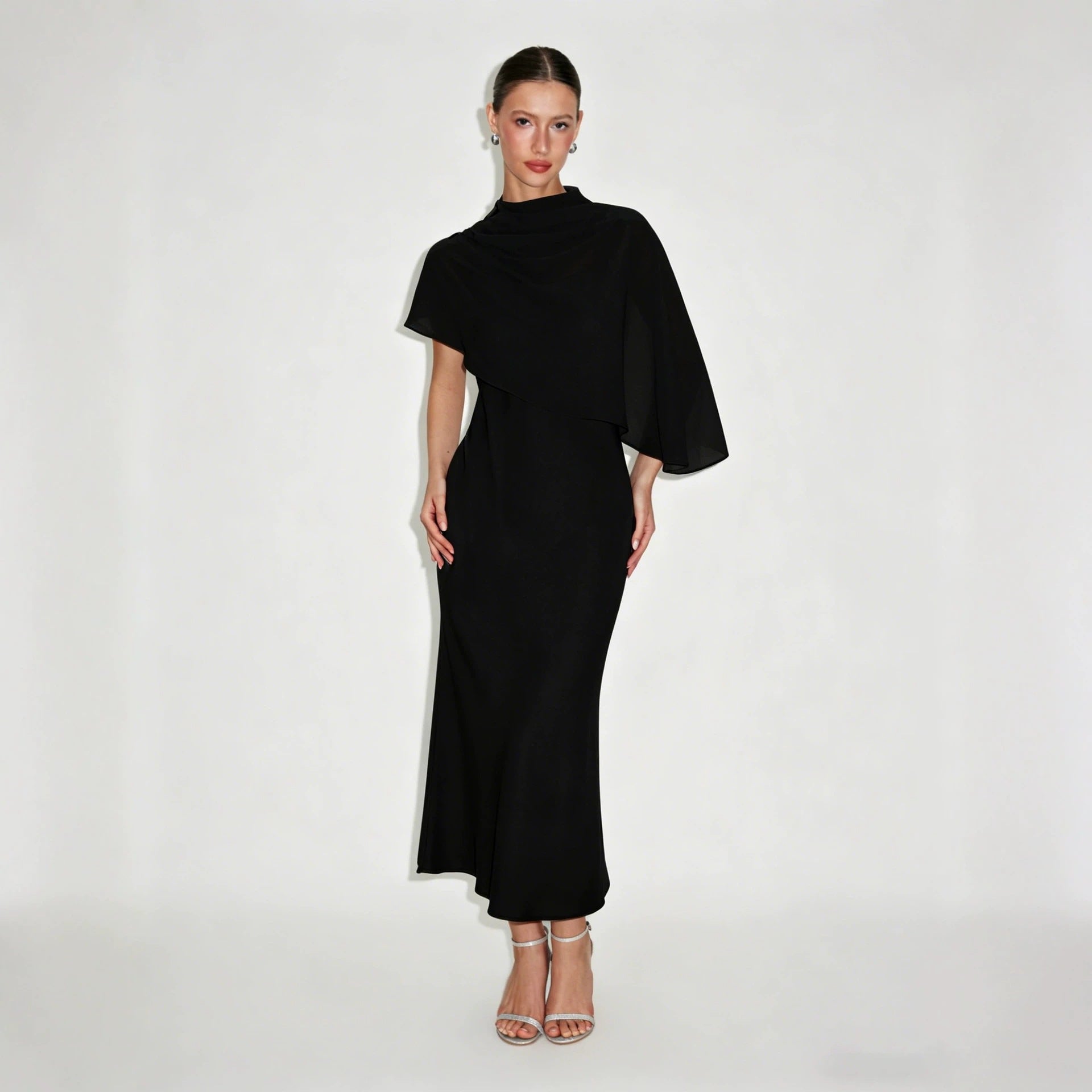 Leicht Luxus Schulterumhangkleid Damen