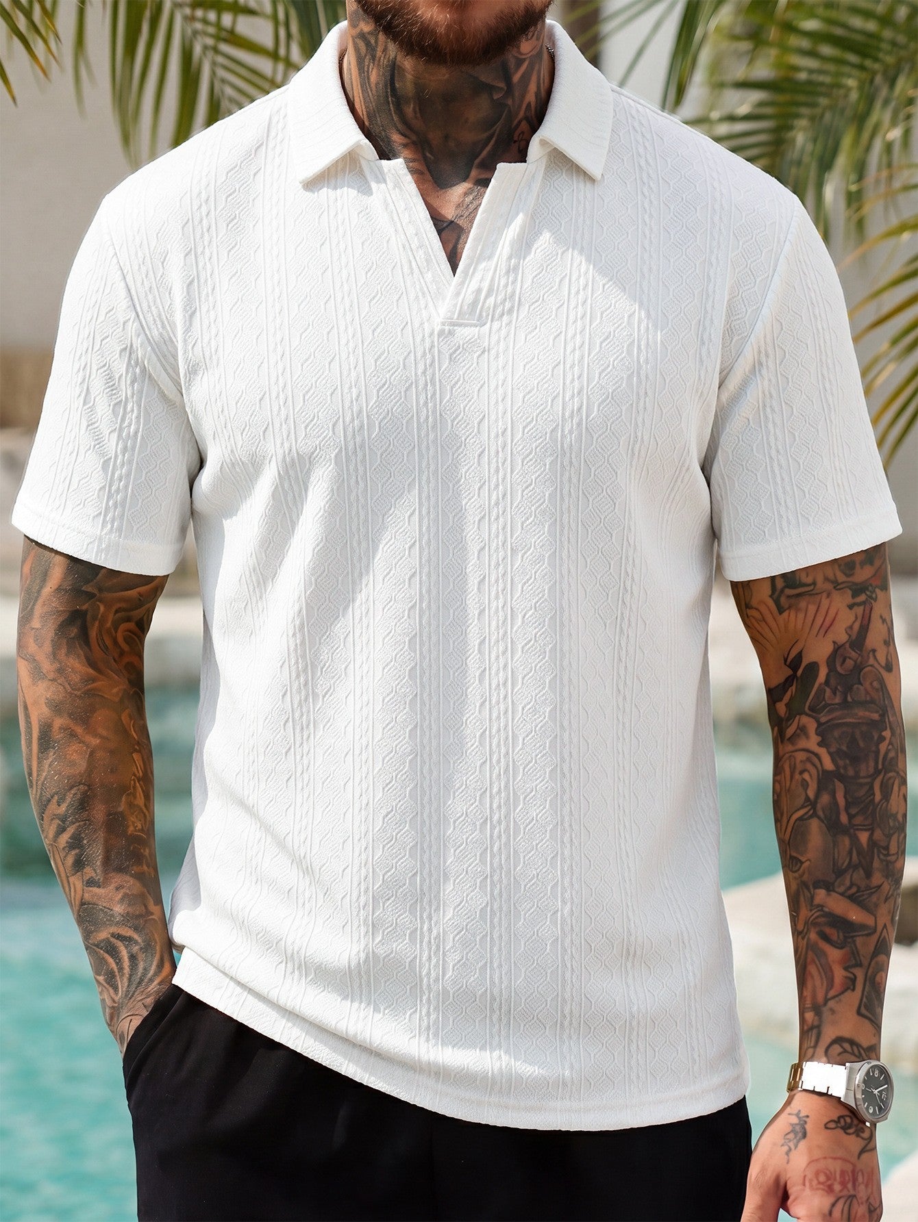 Sommer-Neuheit Herren-Jacquard-Polo-Shirt