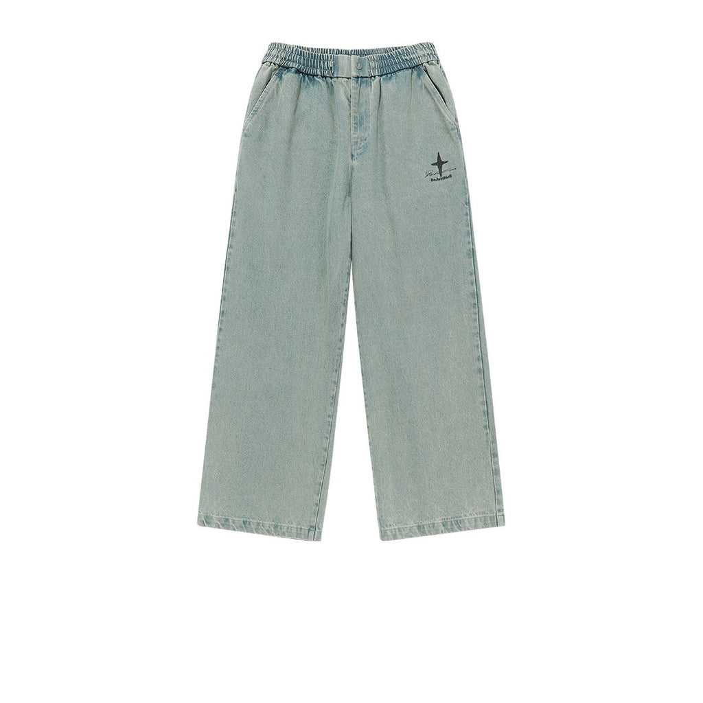 Loose Retro Jeans mit weitem Bein