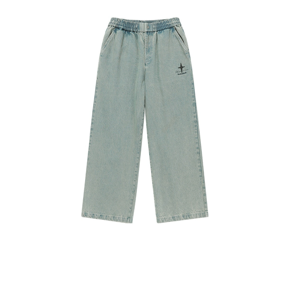 Loose Retro Jeans mit weitem Bein