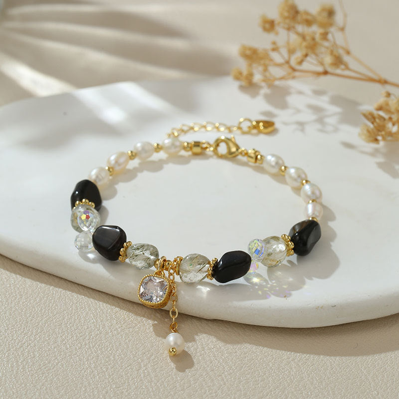 Perlenarmband mit Zirkon-Design – Bild 7 | LuxeStyle