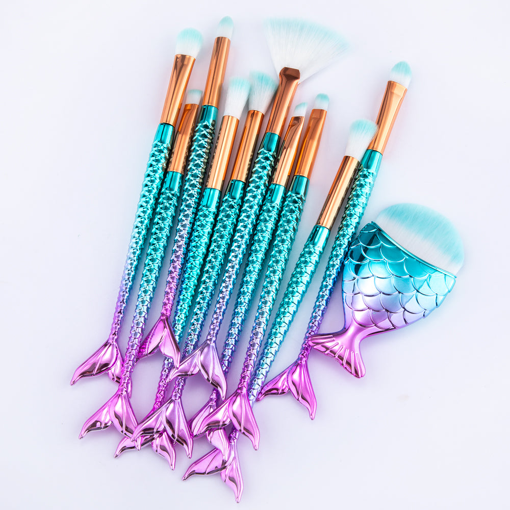 Meerjungfrauen Make-up Pinsel Set (11-teilig)
