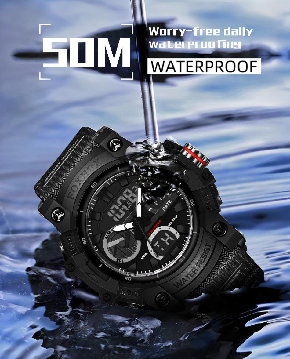 Wasserdichte Doppelanzeige-Sportuhr mit Leuchtfunktion – Bild 4 | LuxeStyle