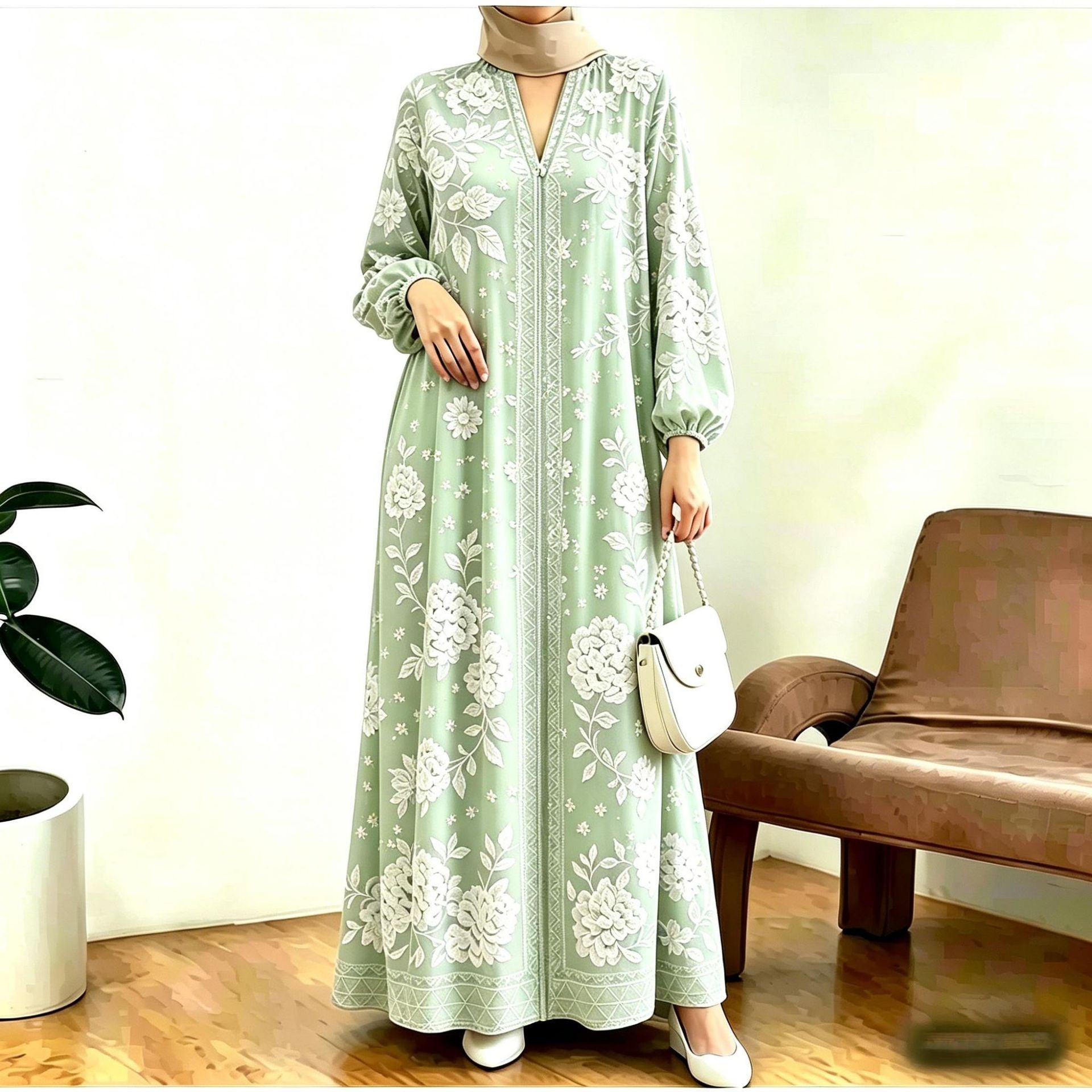 Tiedye-Kleid mit lockerem Sitz