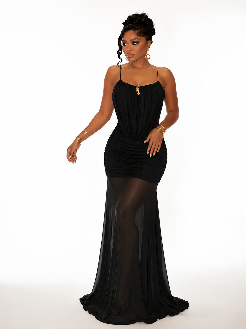 Elegantes ärmelloses Kleid mit Fishtail-Schnitt – Bild 4 | LuxeStyle