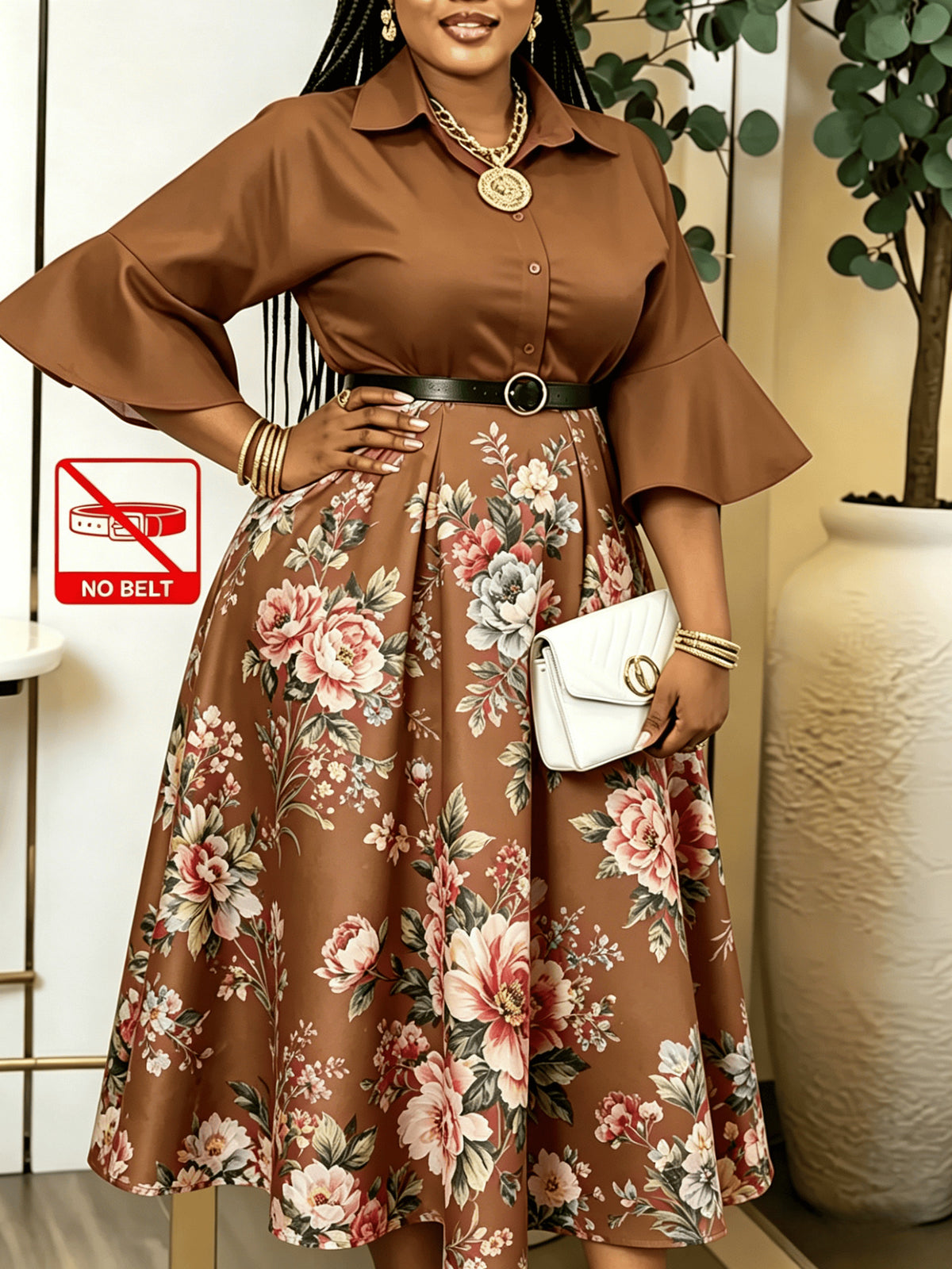 Kleid mit geometrischem 3D-Digitaldruck – Bild 17 | LuxeStyle