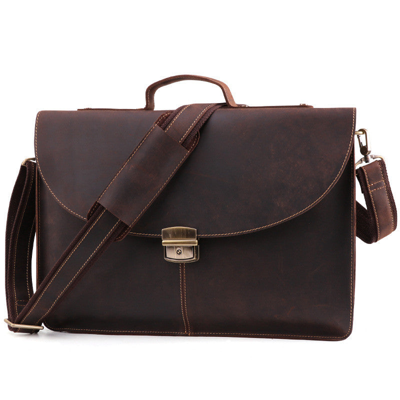 Retro Ledergurt Tasche für Laptop & Bücher – Bild 3 | LuxeStyle