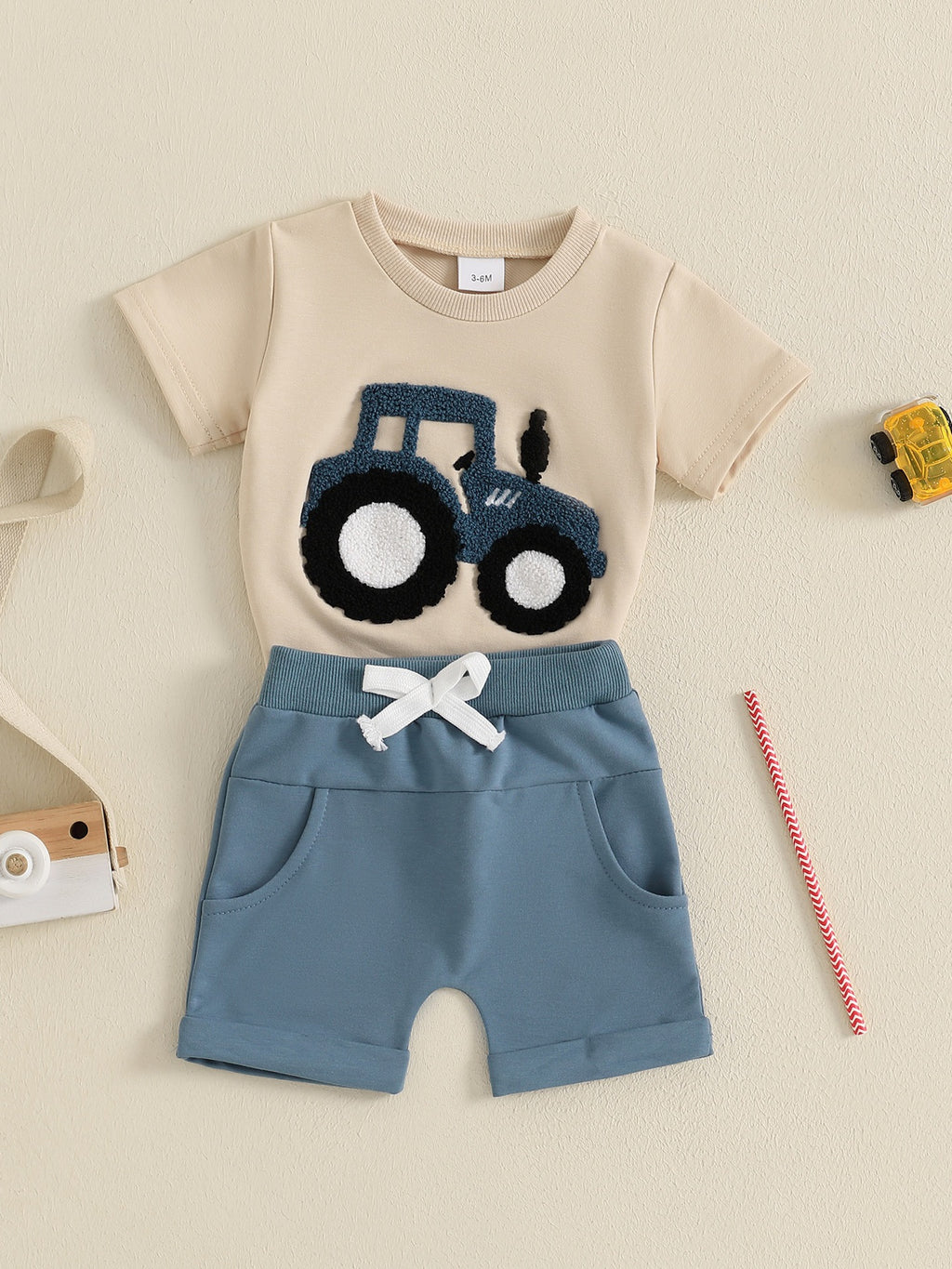 Kleinkinder Jungen Sommer-Set mit Lastwagen – Bild 4 | LuxeStyle