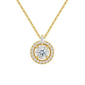 Halskette mit doppeltem Halo & tropfenförmigem Diamant-Akzent – Bild 1 | LuxeStyle