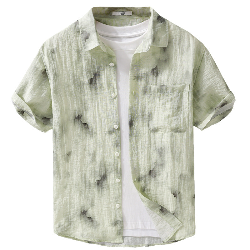 Leinenhemd mit Blumenmuster für Herren – Bild 2 | LuxeStyle