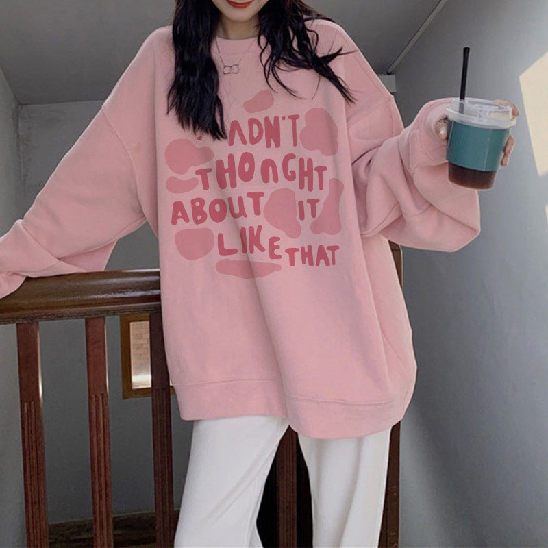 Lockere Damen-Hoodie mit Fleece-Futter